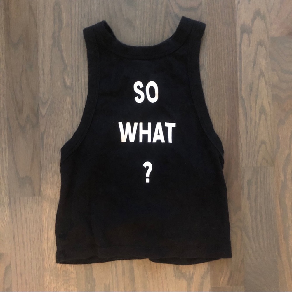 Forever 21 Black Graphic Fitted Crop Top